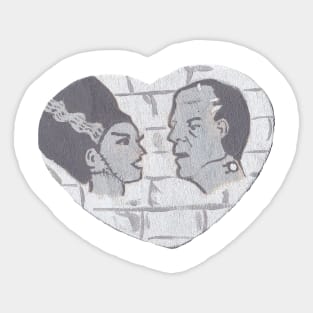 Frankenstein and the Bride Sticker